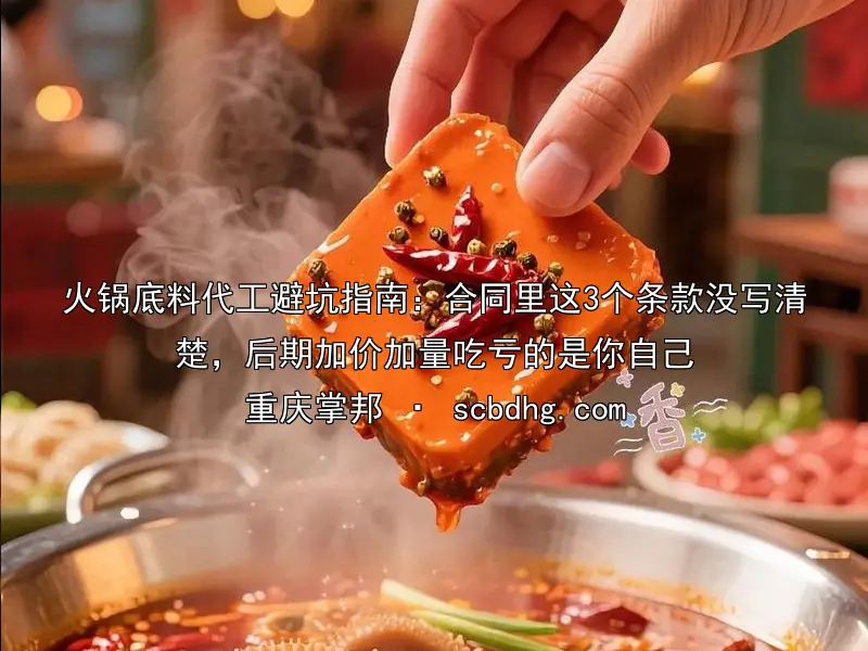火锅底料代工避坑指南：合同里这3个条款没写清楚，后期加价加量吃亏的是你自己
